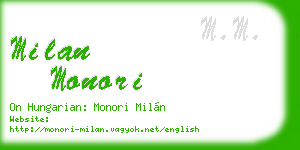 milan monori business card